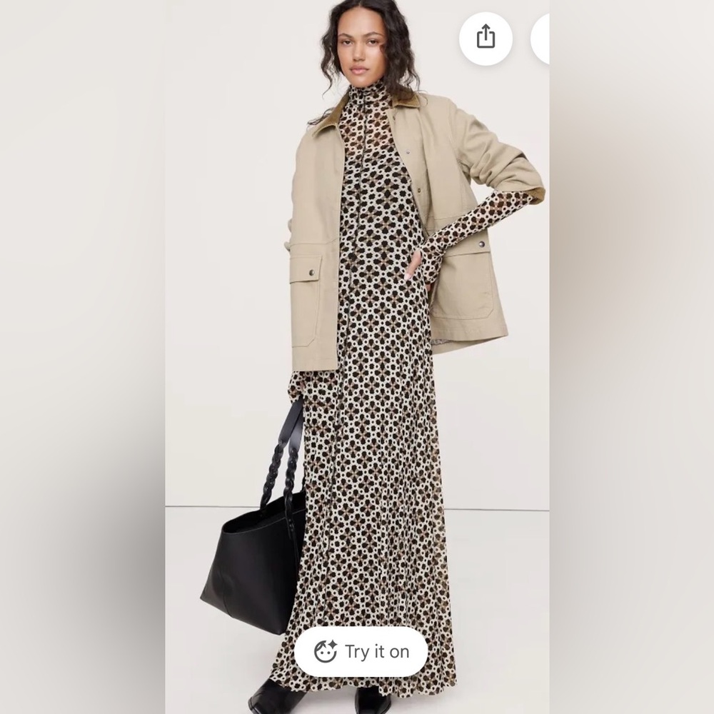 Banana Republic Mesh Plaid Dress